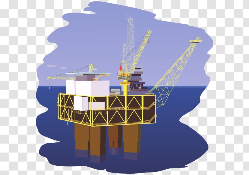 Oil Platform Drilling Rig Petroleum Well Derrick - Clipart Transparent PNG