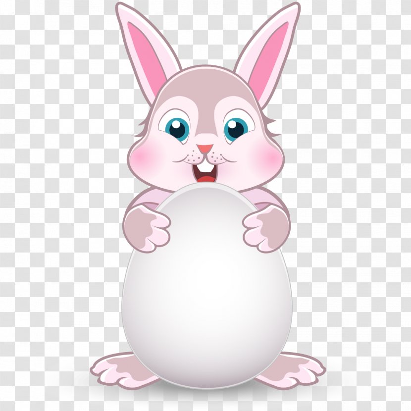 Easter Bunny Rabbit Egg - Vector Material Transparent PNG
