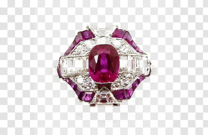 Ruby Ring Diamond Cartier Jewellery - Amethyst - Oval Transparent PNG