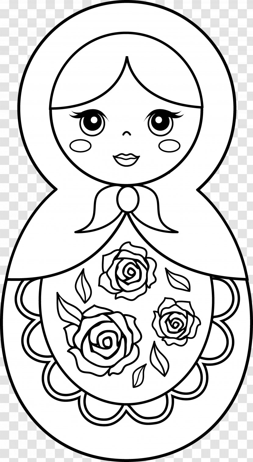 Matryoshka Doll Coloring Book Paper Toy - Silhouette - Russian Cliparts Transparent PNG