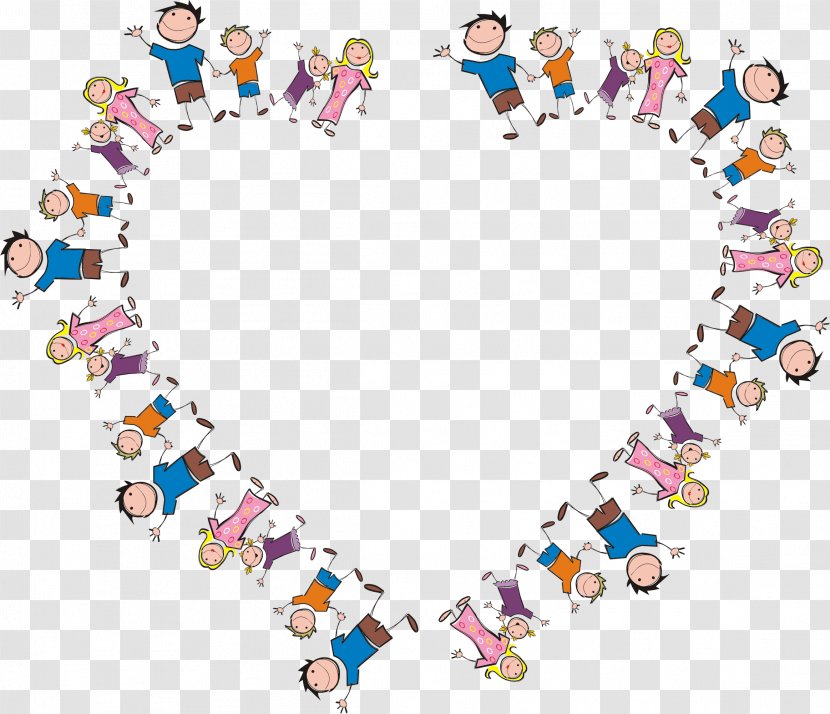 Family Stick Figure Child Clip Art - Jewelry Making - Heart-shaped Frame Transparent PNG