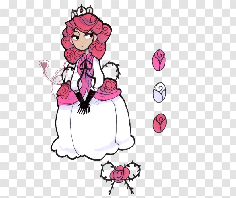 Cut Flowers Cartoon Pink M Clip Art - Heart - Queen Of Spades Transparent PNG