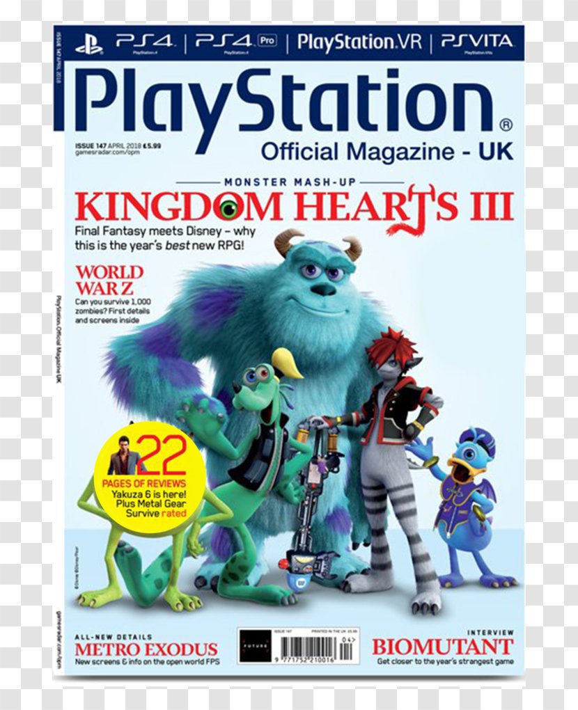 Kingdom Hearts III PlayStation Official Magazine – UK PlayStation: The 4 - Iii Transparent PNG