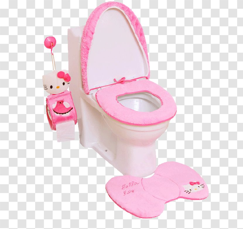 Toilet Seat Bathroom - Pink Bowl Transparent PNG