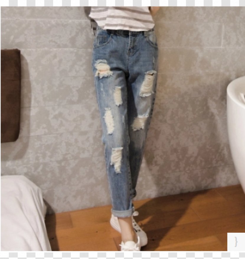 Jeans T-shirt Pants Denim Clothing - Wholesale - Ripped Transparent PNG