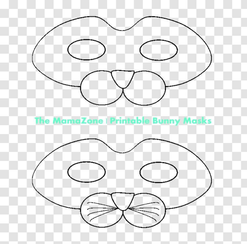 Easter Bunny Hare Rabbit Mask - Silhouette - Posters Transparent PNG