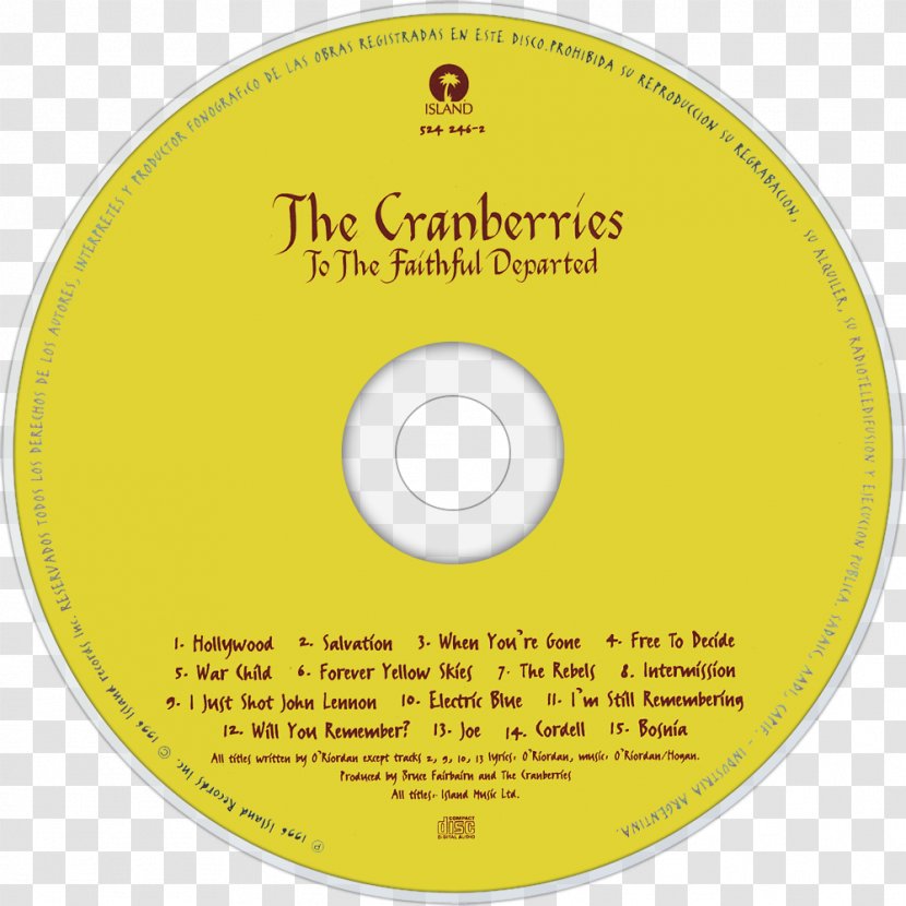 Compact Disc To The Faithful Departed Cranberries Album Phonograph Record - Flower Transparent PNG