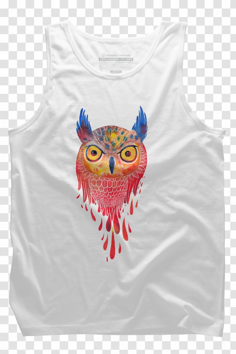 T-shirt Top Sleeveless Shirt Didymus - Tanktop - Watercolor Owl Transparent PNG