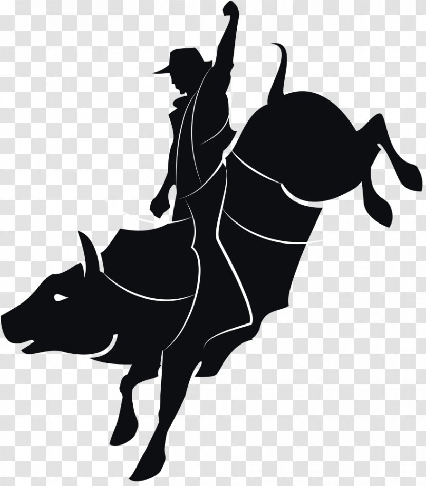 Bull Riding Vector Graphics Clip Art Rodeo - Bucking - Cowboy Roping Decal Transparent PNG