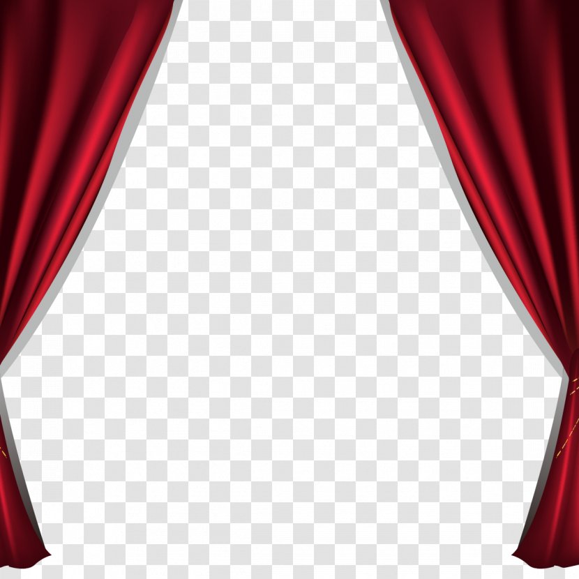 Curtain Light Icon - Theater - Red Curtains Transparent PNG