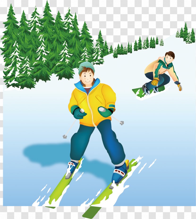 Adobe Illustrator Skiing - Sports Equipment - Snow Ski Vector Winter Tourism Transparent PNG