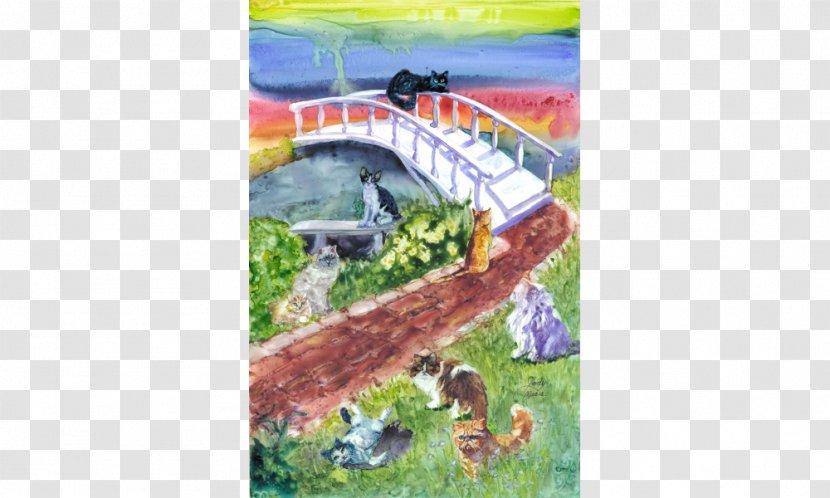 Dog Rainbow Bridge Contract British Shorthair Pet - Watercolor Paint Transparent PNG