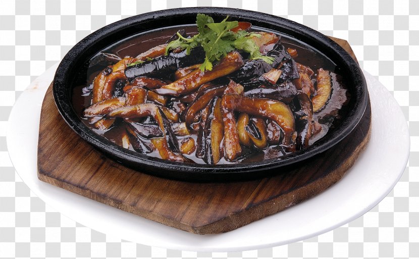 Chinese Cuisine Red Cooking Eggplant Food - Pan Transparent PNG