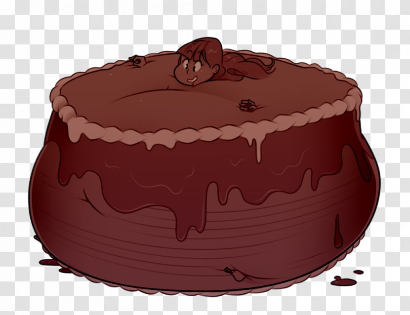 Chocolate Cake Ganache Sachertorte Truffle Transparent PNG