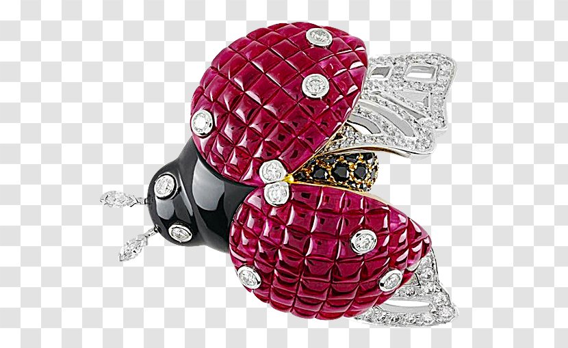 Van Cleef & Arpels Jewellery Diamond Gemstone Charm Bracelet - Body Jewelry - Ladybug Transparent PNG