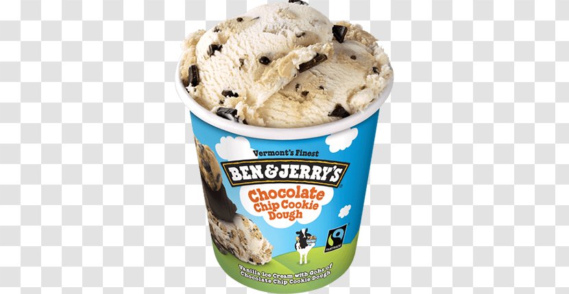 Chocolate Chip Cookie Brownie Ice Cream Fudge - Dairy Product - Dough Transparent PNG