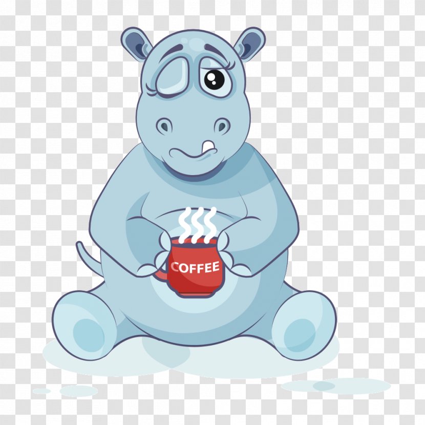 Hippopotamus Rhinoceros Vector Graphics Stock Illustration Royalty-free - Hippo Cartoon Transparent PNG