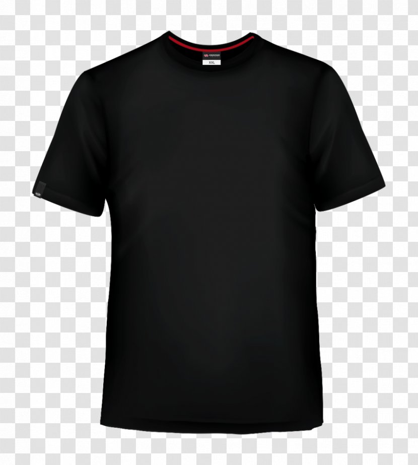 Long-sleeved T-shirt Crew Neck - Piqu%c3%a9 - Black Transparent PNG