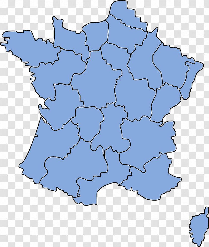 France Vector Map Clip Art - Area Transparent PNG
