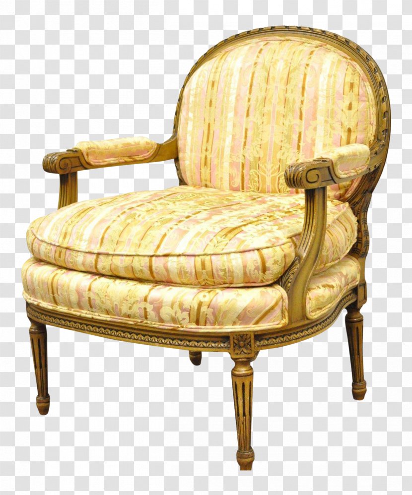 Chair Bergère Louis XVI Style Upholstery Boudoir - Wood Transparent PNG