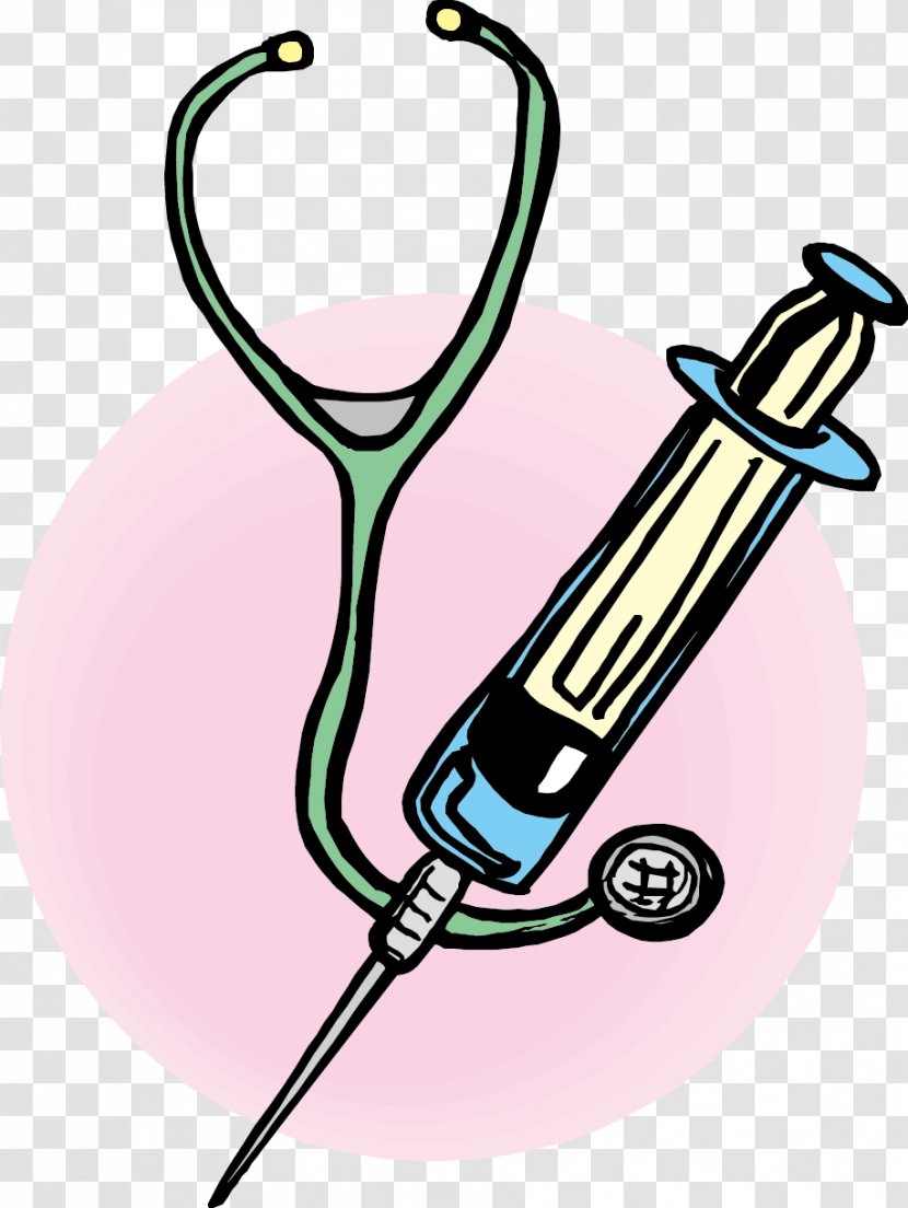 Syringe Stethoscope Medicine Hypodermic Needle Clip Art - Intravenous Therapy - Creative Tube Hearing Aid Transparent PNG