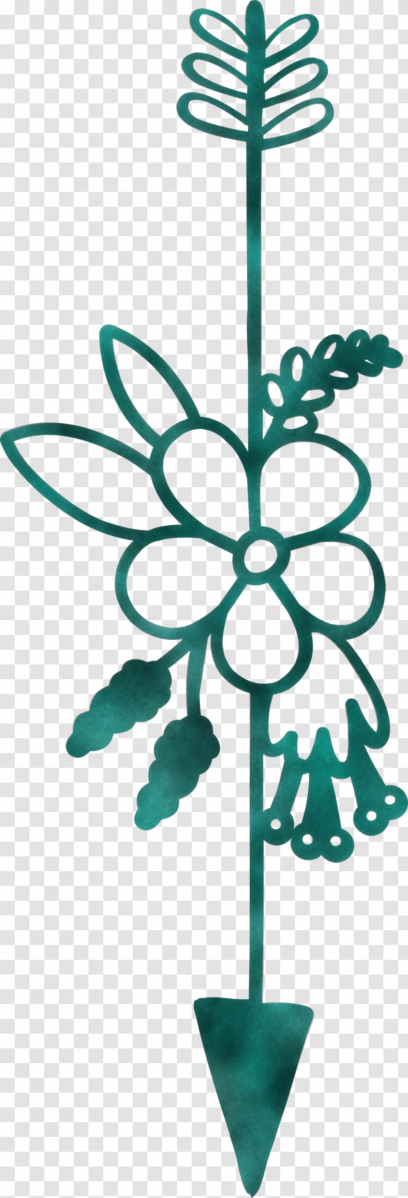 Boho Arrow Flower Arrow Transparent PNG