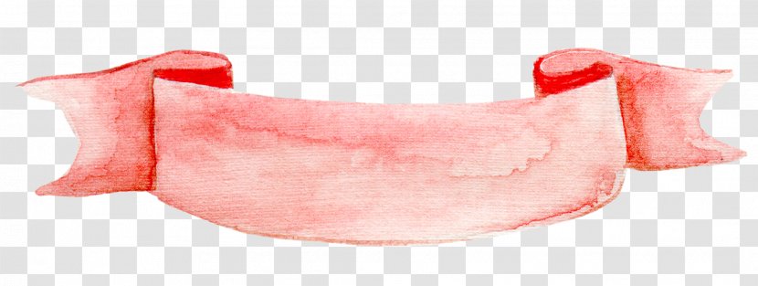 Red Ribbon Watercolor Painting Transparent PNG