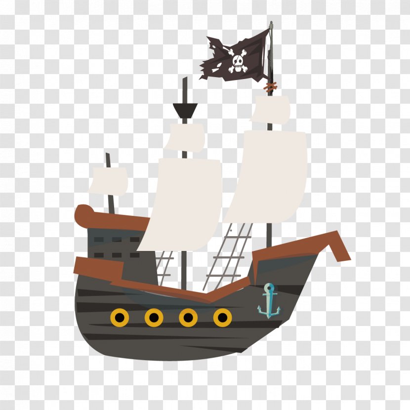 Piracy Ship Cartoon - Drawing - Pirate Transparent PNG