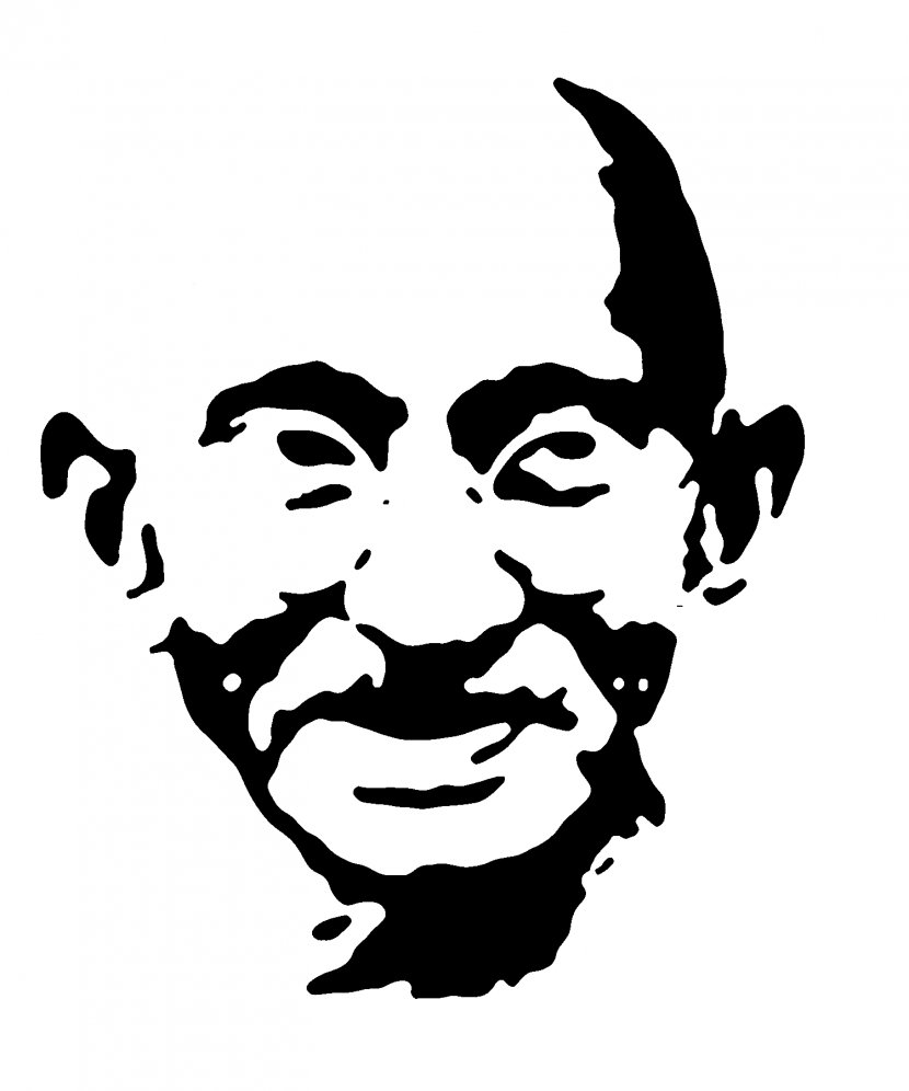 2 October Gandhi Jayanti Great Soul: Mahatma And His Struggle With India Gandhi/ Birthday - Silhouette - Monochrome Photography Transparent PNG