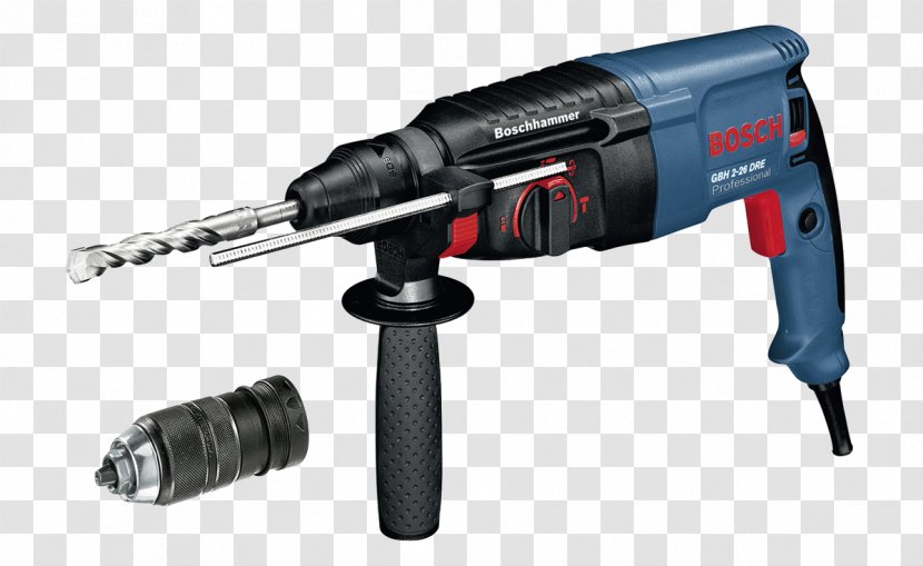 Bosch Professional GBH SDS-Plus-Hammer Drill Incl. Case 2-26 DRE Augers - Chuck - Hammer Transparent PNG