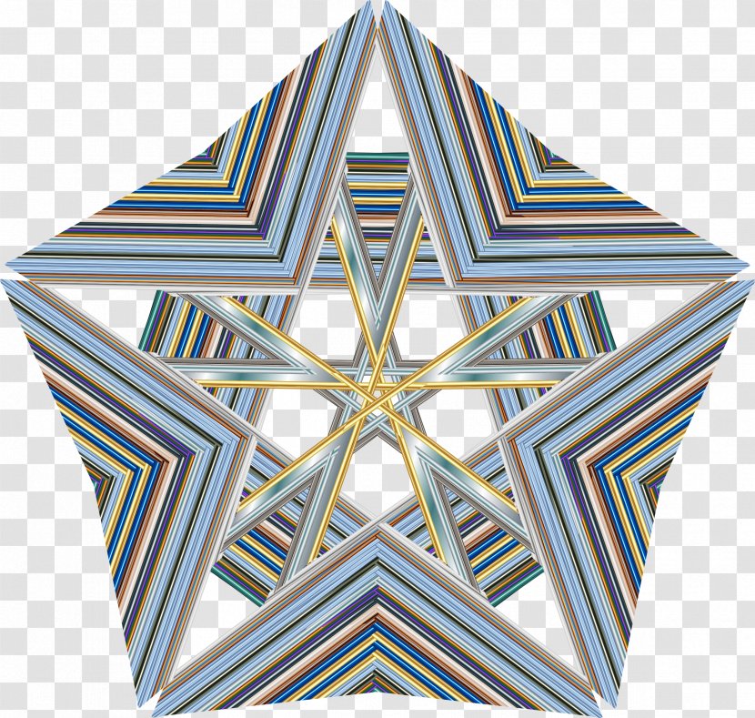 Geometry Symmetry Line Triangle - Prism - Three-dimensional Stars Transparent PNG