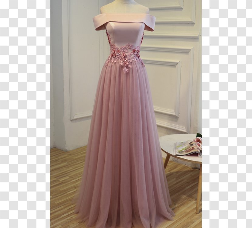 Prom Evening Gown Dress Tulle A-line - Neckline - Formal Women Transparent PNG