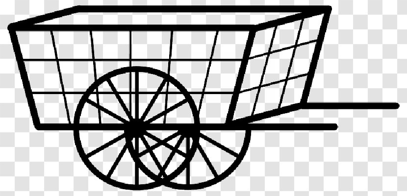 Clip Art Vector Graphics Cart Illustration - Bicycle Front And Rear Rack Transparent PNG