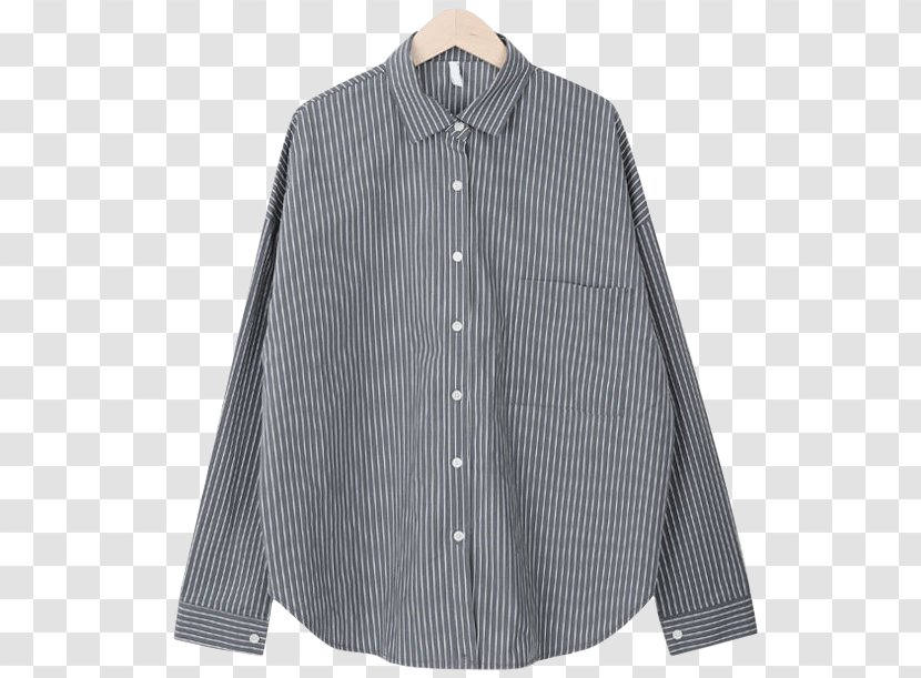Dress Shirt Blouse Collar Plaid Sleeve Transparent PNG