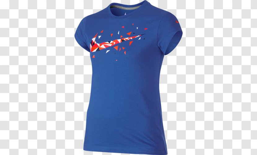 T-shirt Sleeve Bluza Font - Neck - Nike Swoosh Transparent PNG