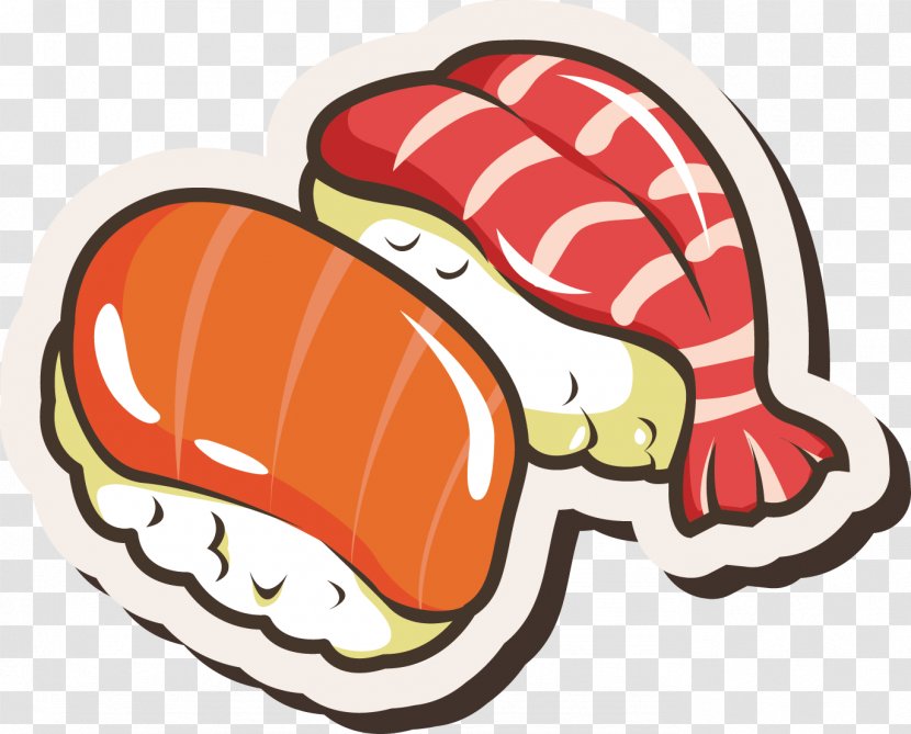 Sushi Japanese Cuisine Makizushi Food Illustration - Cartoon - Menu Transparent PNG