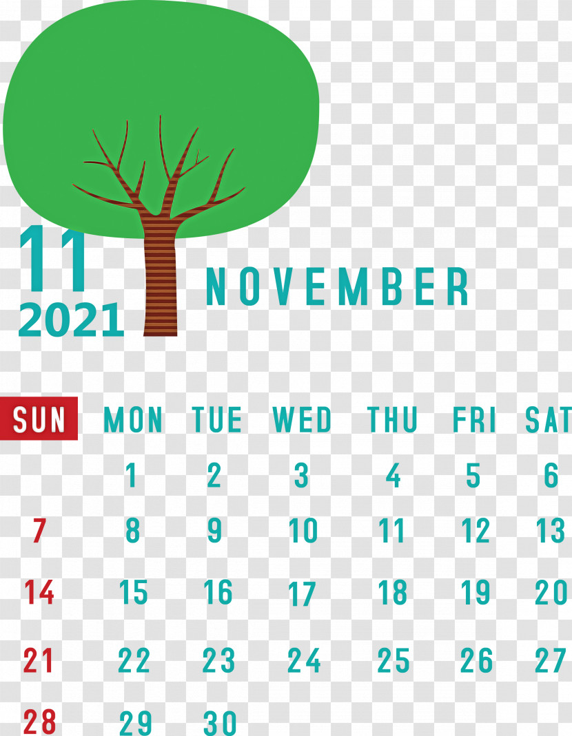 November 2021 Calendar November 2021 Printable Calendar Transparent PNG