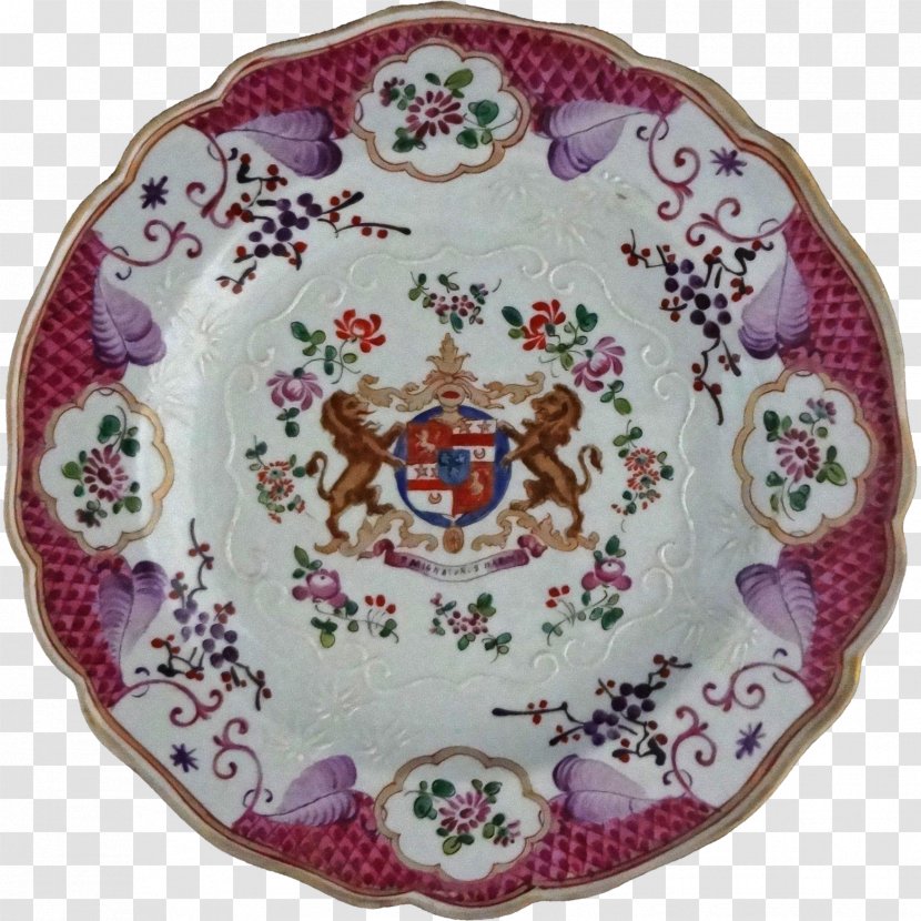 Plate Coat Of Arms Chinese Export Porcelain Roll - Escutcheon Transparent PNG