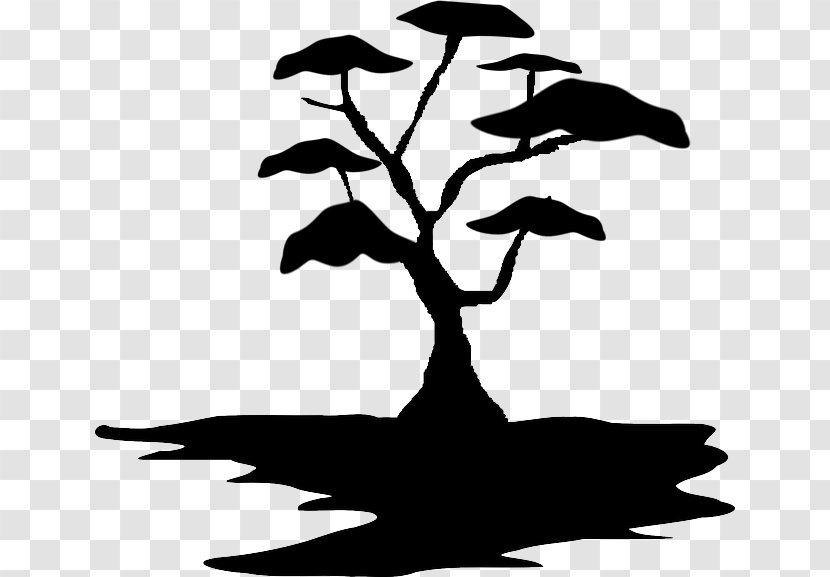 African Trees Clip Art - Black And White - Fox No Buckle Diagram Transparent PNG