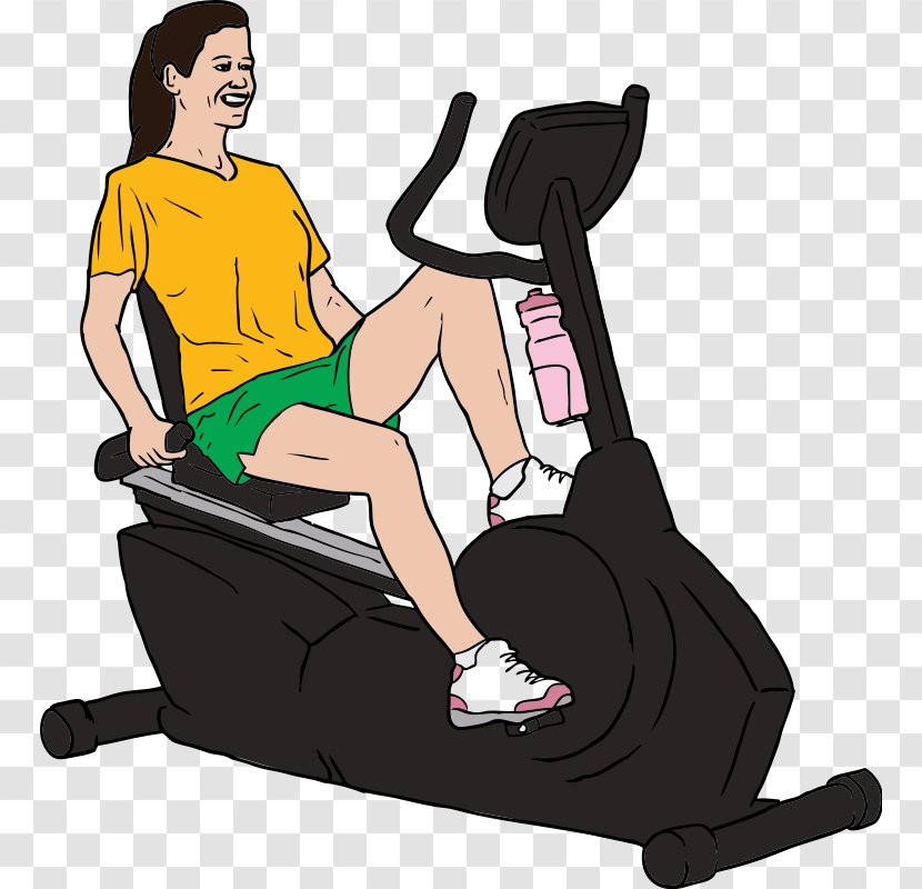 Exercise Bikes Physical Bicycle Clip Art - Sitting - Free Clipart Transparent PNG
