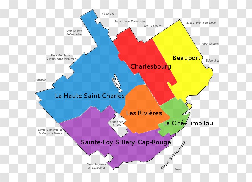 Sainte-Foy–Sillery–Cap-Rouge Lévis Montréal-Nord Lanoraie Arrondissements Et Quartiers De Québec - Diagram - Sainte Therese Lisieux Transparent PNG