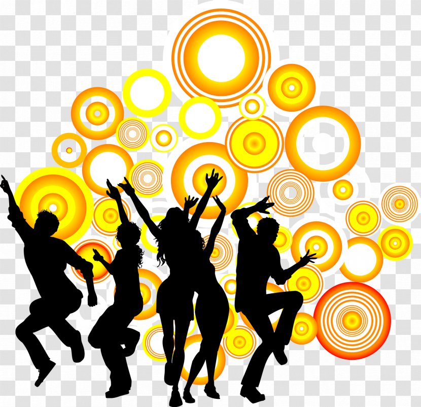 Dance Party Silhouette Royalty-free - People Circle Background Transparent PNG