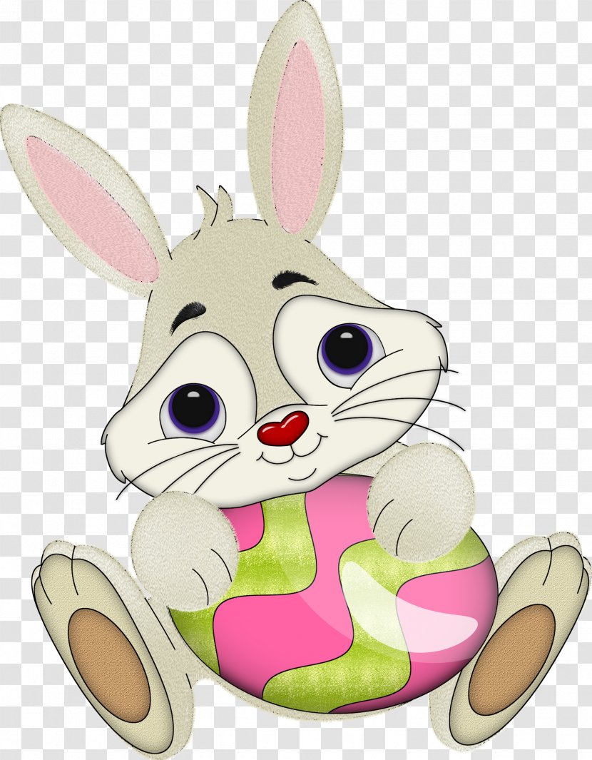 Easter Bunny Domestic Rabbit Hare Clip Art - Mouse - Eggs Transparent PNG