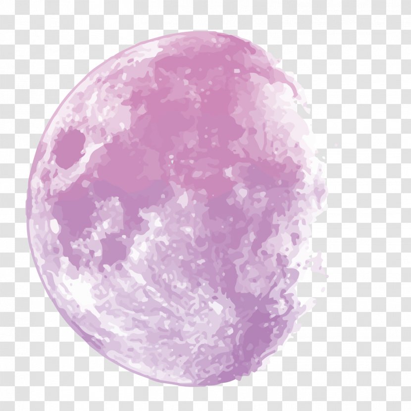 Moon Euclidean Vector Gradient - Violet - Mid Autumn Festival, Purple Transparent PNG