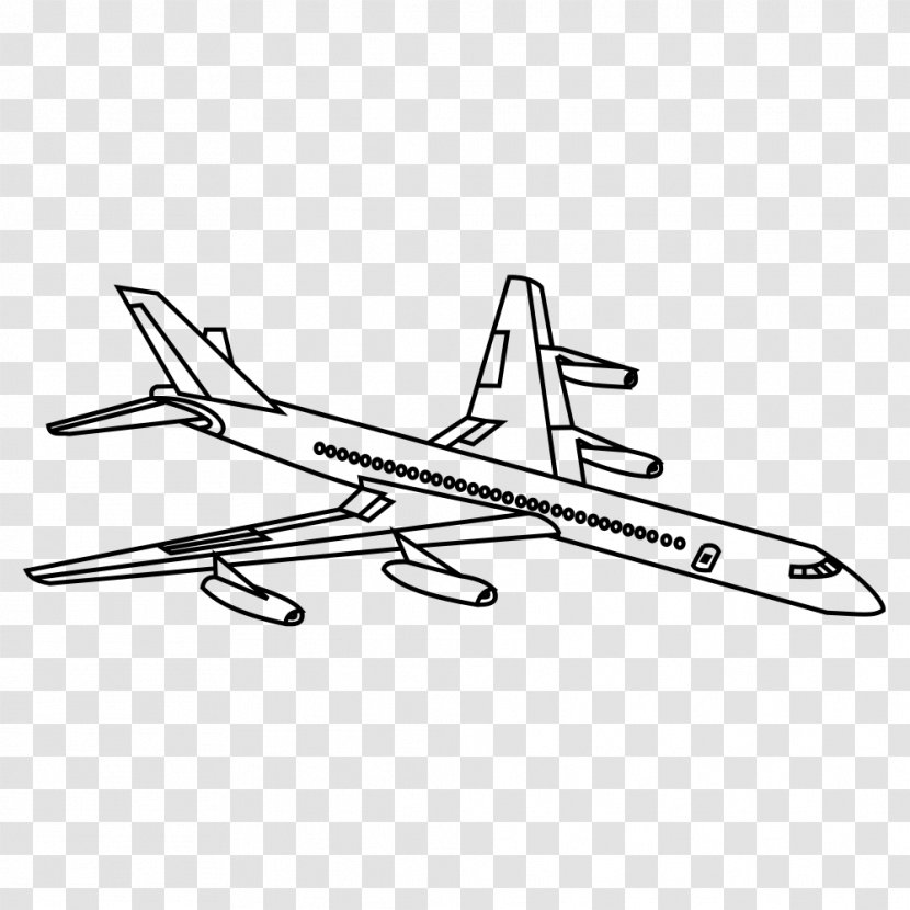 Airplane Jet Aircraft Clip Art - Line - Boeing Business Transparent PNG
