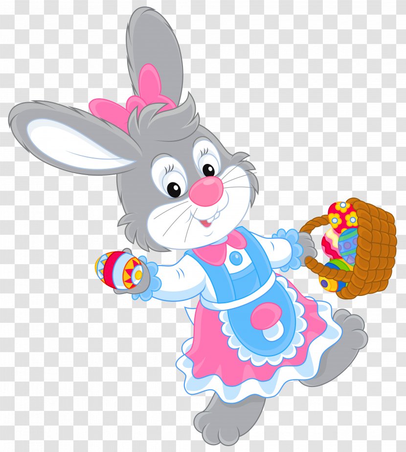 Easter Bunny Clip Art - Photography - With Egg Basket Picture Transparent PNG