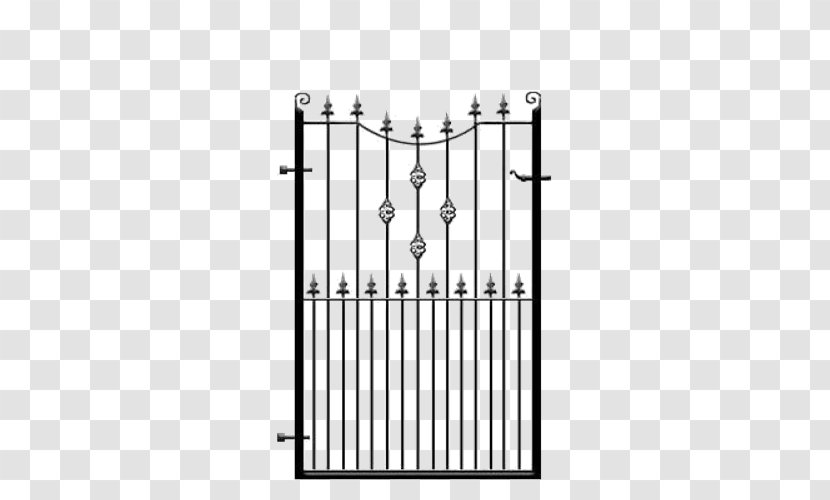 Wrought Iron Gate Steel Fence - Metal Transparent PNG