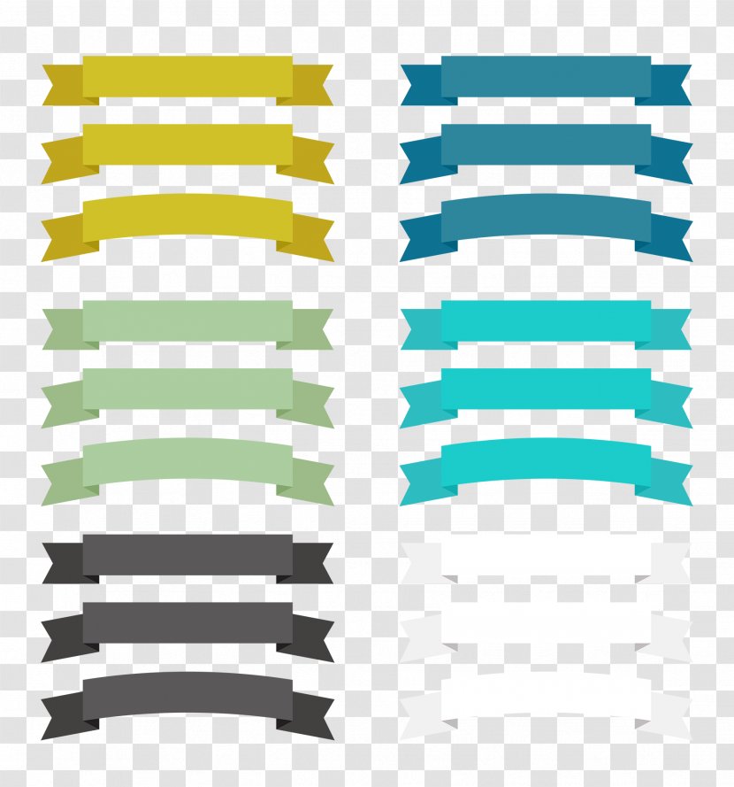 Paper Ribbon Banner Clip Art - Rectangle - Vector Ribbons Title Transparent PNG