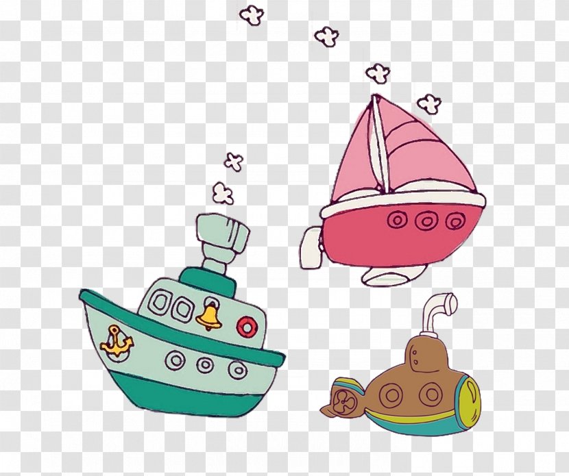Ship Toy Clip Art - Cartoon Boats Transparent PNG