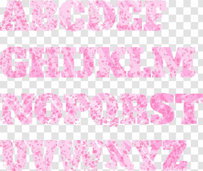 Art Stencil Euclidean Vector - Poster - Pink Plum Word Transparent PNG